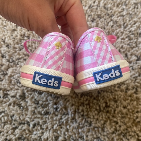 Kate Spade Keds Little Girl Toddler Tennis Shoes Buffalo Check - Picture 4 of 8